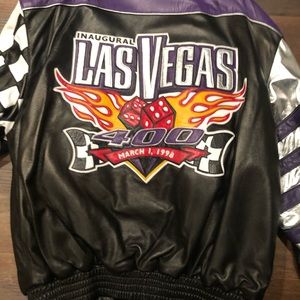 NASCAR leather bomber